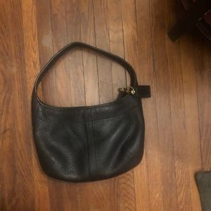 Coach black leather purse